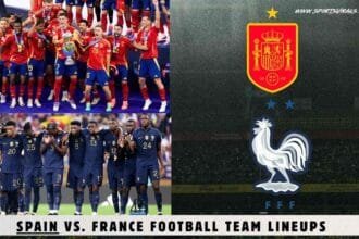 Spain vs france football team lineups
