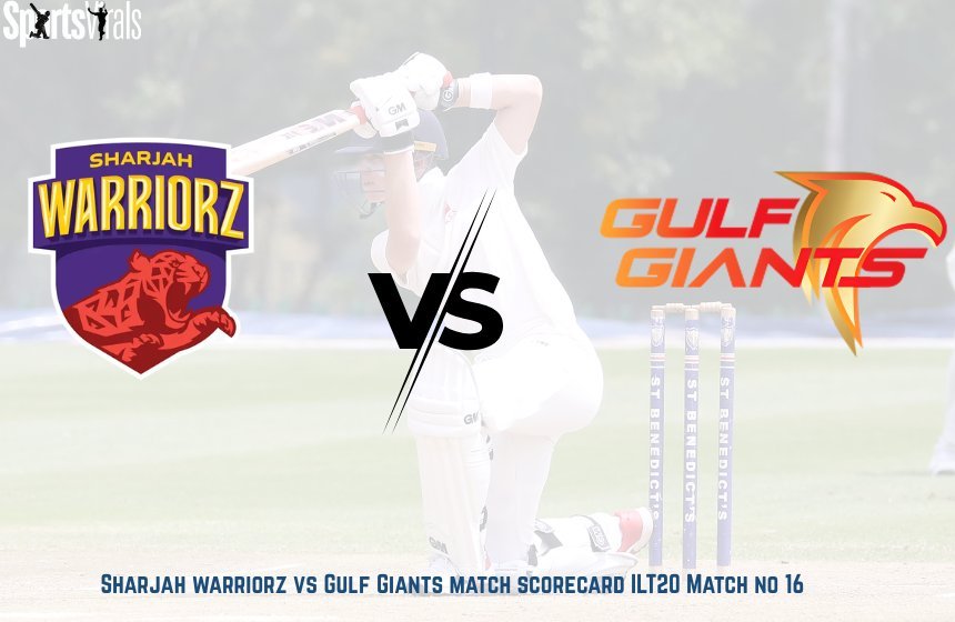 Sharjah warriorz vs Gulf Giants match scorecard