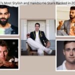 Most handsome cricketers in the world featuring Virat Kohli, KL Rahul, Pat Cummins and Shubman Gill.