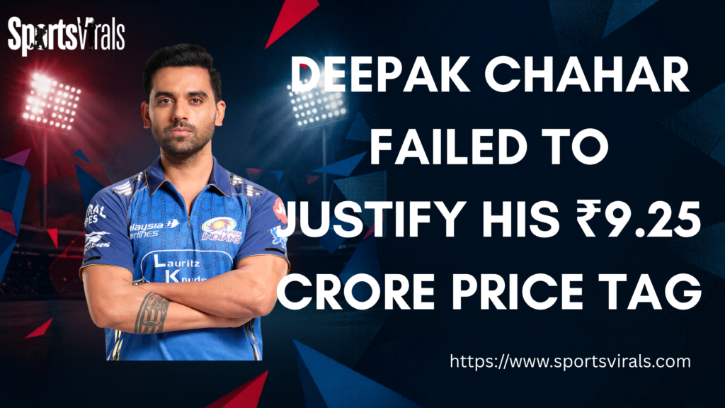 Deepak Chahar bowling for Mumbai Indians during a difficult IPL 2026 campaign