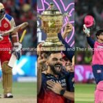 Chris Gayle celebrates after scoring the fastest century in IPL history during an explosive innings for Royal Challengers Bengaluru.