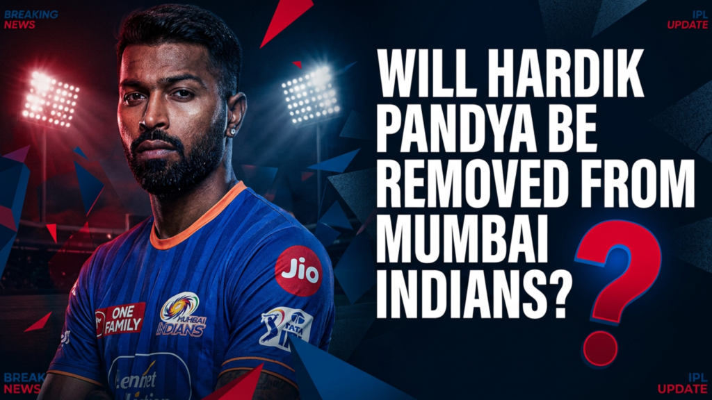 Hardik Pandya during an IPL 2026 match amid speculation about his future with Mumbai Indians