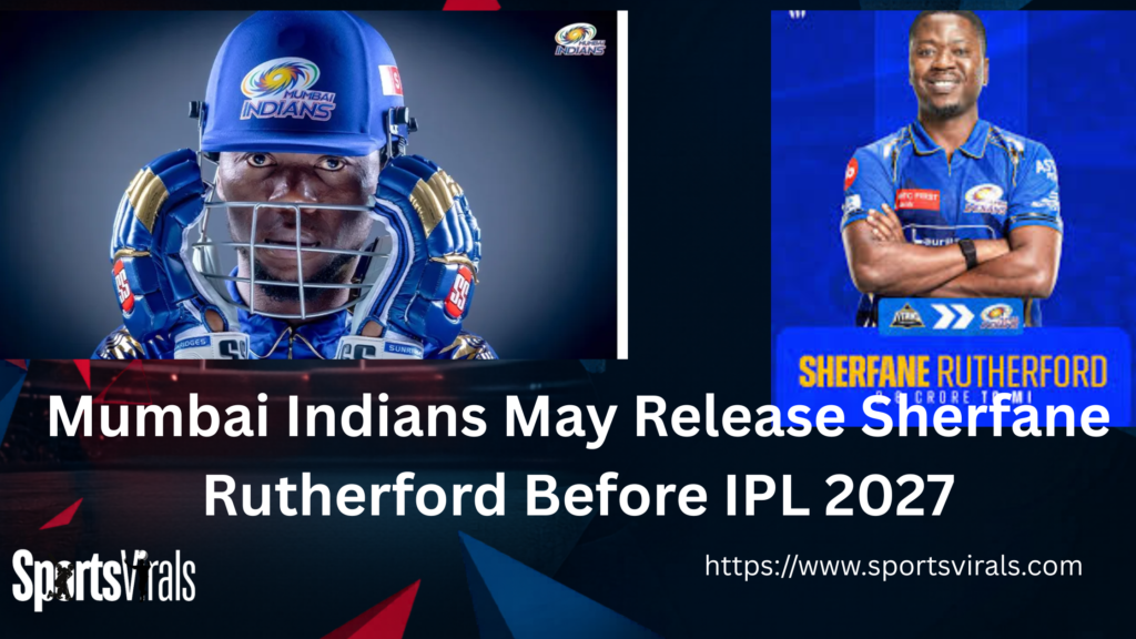 Sherfane Rutherford during IPL 2026 amid speculation about his future with Mumbai Indians