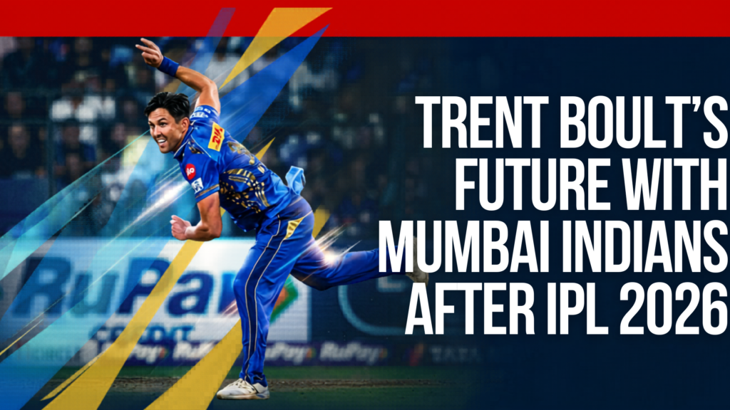 Trent Boult bowling for Mumbai Indians during IPL 2026 amid discussions about his future in the squad
