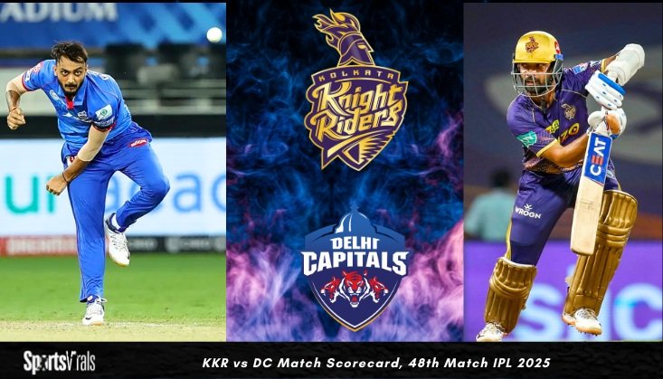 Kolkata Knight Riders vs Delhi Capitals Match Scorecard, 48th Match IPL 2025