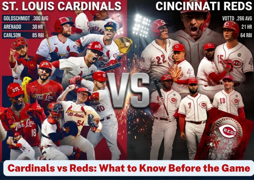 st. louis cardinals vs cincinnati reds match player stats