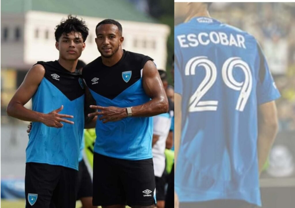 Olger Escobar wearing the Guatemala national team jersey