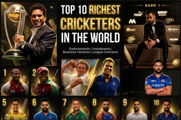 Top 10 richest cricketer in the world ranked by estimated net worth in 2026.