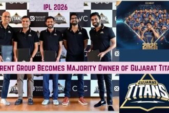 Torrent Group leadership during Gujarat Titans ownership acquisition announcement.